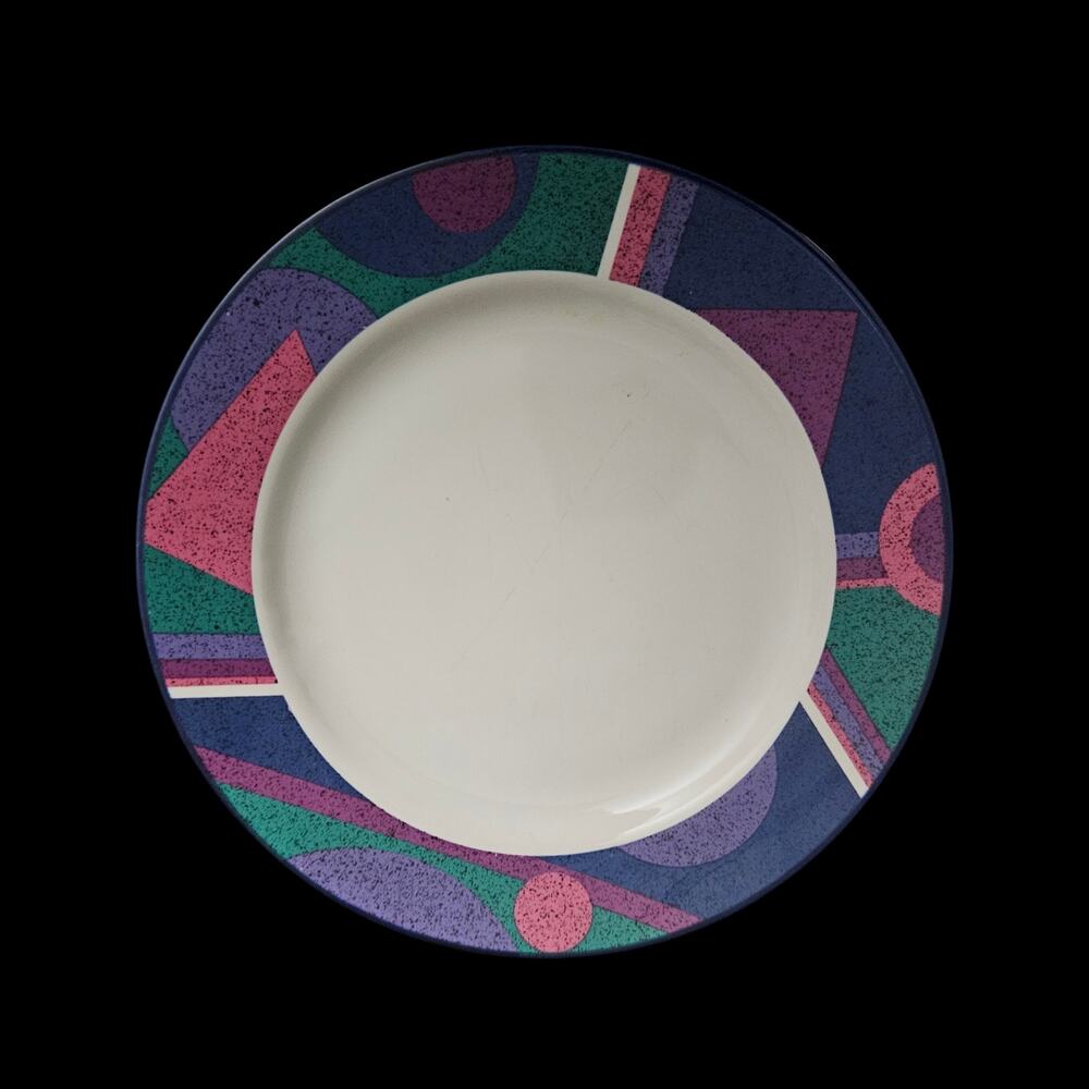 Newcor Mystical Magic Salad Plates Set of 4 Geometric Retro Thailand